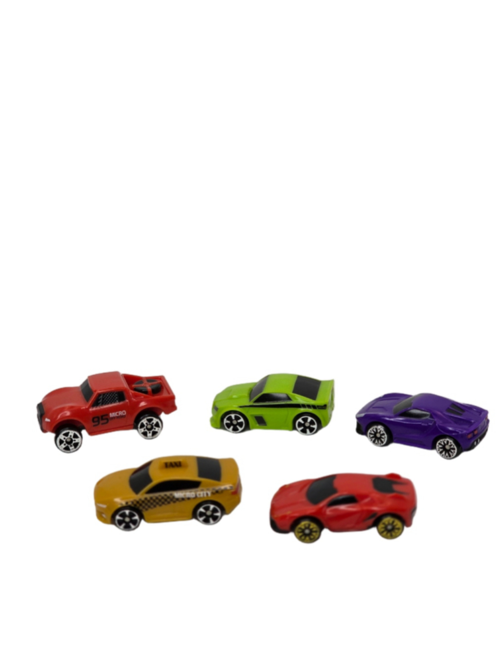 Hasbro Jazwares Micro City Miniature Vehicles Lot of 5 Cars Truck Taxi Toy